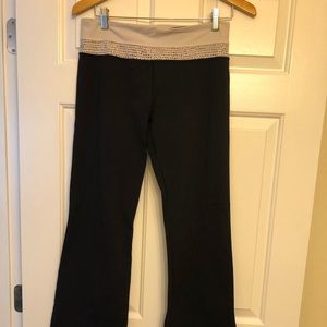 Lululemon Medium Black Leggings with wide bottoms